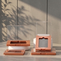 Boîte d'emballage carrée personnalisée rose pour maquillage, étui à fards à paupières, palette avec miroir, transparente, pour poudre et crème visage - Vente en gros