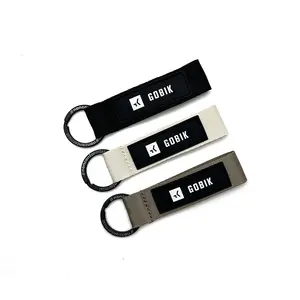 YYX לייזר לוגו על שטוח Keyring PVC גומי תיקון מותאם אישית קצר שרוך עם לוגו Keychain