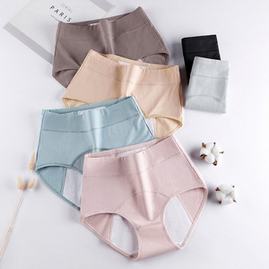 Penjualan laris ukuran besar L XL XXL 3XL 4XL lemak katun wanita tinggi naik bocor 3 lapis bersirkulasi antibakteri untuk menstruasi - Product Image 2