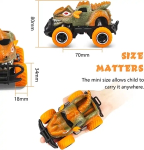 Mini Camioneta Monstruo Dinosaurio <span class=keywords><strong>RC</strong></span>, Juguete de Auto Dinosaurio Todoterreno con Control Remoto de 4 Canales, Juguete de Vehículo Dinosaurio <span class=keywords><strong>RC</strong></span> con Ruedas Grandes para Niños - Product Image 6