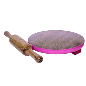 Durable Wooden <b>Rolling</b> <b>Pin</b> And <b>Rolling</b> Board Combo For Roti Chapati Paratha Tortilla Pizza Pastry And Cookie Dough <b>Rolling</b> - Product Image 1