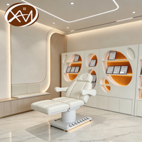 Table de massage électrique moderne et luxueuse pour salon de beauté, spa, avec 3/4 moteurs, réglable, portable, pliable, en PU