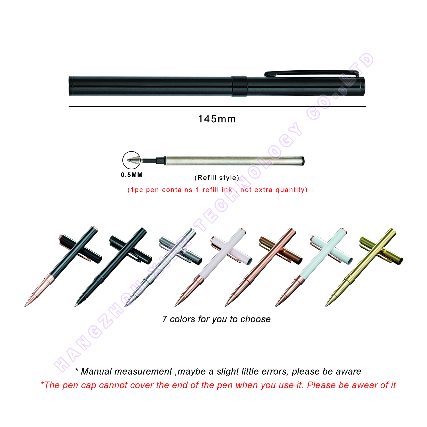 luxury pens silver custom logo ink gel