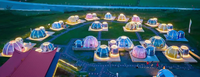 Villa carrée en PC au design moderne Maison à bulles avec installation facile Igloo préfabriqué transparent pour camping Petite maison transparente