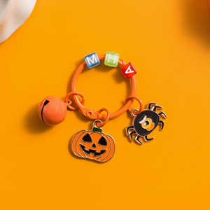 Éxito de ventas transfronterizo: Llavero de aleación con pintura efecto goteo, estilo americano, con diseño de fantasma, diablillo, calabaza y sombrero de bruja, regalo de Halloween - Product Image 3