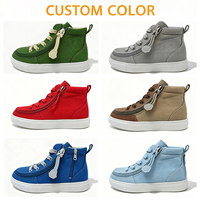 Chaussures de skate décontractées personnalisées avec logo OEM, légères, en toile, à fermeture éclair, à bout large, style skateboard, à tige haute