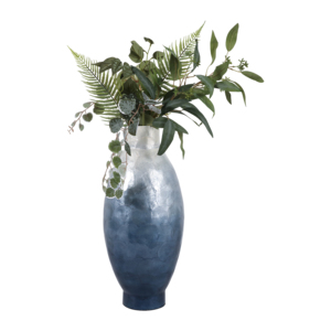 Vaso alto testurizzato sfumato per l'arredamento del soggiorno, vaso contemporaneo per fiori da esporre su tavolo in casa o in ufficio - Product Image 2