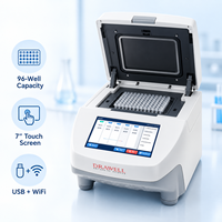 Système PCR à écran tactile Drawell TC1000-S+ 5 ℃   Amplificateur PCR à gradient de 96 puits, chauffage et refroidissement ultra-rapides, pour la recherche moléculaire