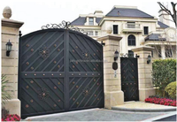 Portes modernes en fer forgé, modèles de portails automatiques électriques en acier, conception de portail avant, sécurité, sécurité, portail en fer pour villa