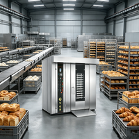 Four à hamburgers commercial 32 plaques, four à pizzas grande capacité, four à pain et à toasts transfrontalier – Approvisionnement direct en stock