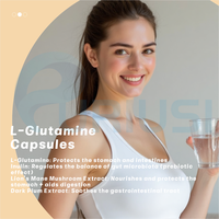 Vente directe du fabricant, capsule de L-glutamine nourrissante pour l'estomac, champignon Lion's Mane, probiotique, complément alimentaire pour la santé intestinale