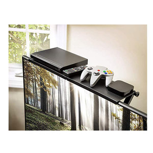 Ayarlanabilir bilgisayar monitörü düz vitrin rafı tutucu ekran Caddy ekran üst raf organizatör montaj için üst raf - Product Image 4