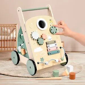 Wooden Baby Toddler Walker Baby Activity Centre Walker Toy Busy Board Sensory Toys For Baby Early Development