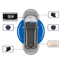 Kamera mobil sistem tampilan burung panorama 360 derajat 3D Universal perekam DVR 4 arah sistem tampilan sekitar