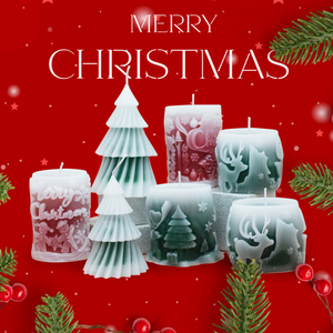 Bougie pilier créative artisanale de Noël, décoration aromatique pour les fêtes et cadeau unique pour la saison - Product Image 1