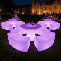 Table de bar LED étanche commerciale pour mariages et fêtes pour terrasses et tables basses lumineuses à atmosphère lumineuse
