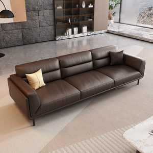 Set di Divano Moderno in Pelle <span class=keywords><strong>e</strong></span> Tavolino da Caffè per Hotel <span class=keywords><strong>e</strong></span> Riunioni Aziendali - Divano a Tre Posti di Lusso Leggero - Product Image 4