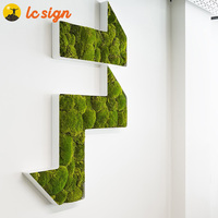 Letras 3D de Musgo en Carcasa Metálica, Letrero con Logotipo de Musgo para Empresa, Letrero de Musgo