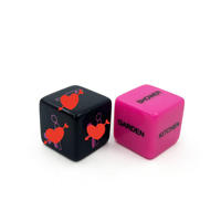 Dés en acrylique avec messages, jeu interactif pour couples, jeu de flirt pour la chambre à coucher, jouet pour adultes, vente directe d'usine