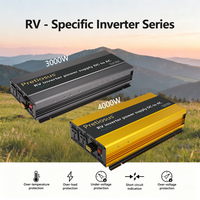 Convertisseur de puissance d'onduleur Pretiosus pour camping-car, voiture, 4000 watts, 4 kW, onde sinusoïdale pure, convertisseur de puissance d'onduleur DC12v vers AC220v pour voiture