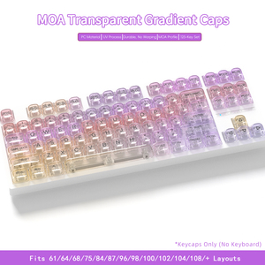 MOA โปรไฟล์คีย์บอร์ดโปร่งแสงไล่ระดับสีแบบ125สำหรับคีย์บอร์ดเล่นเกมแบบกลไก MX - Product Image 5