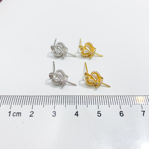 Accessoires en argent S925 pour la création de bijoux, porte-clous d'oreille vides en perles de 4 mm, style simple, trouvailles de bijouterie pour la fabrication de bijoux - Product Image 3