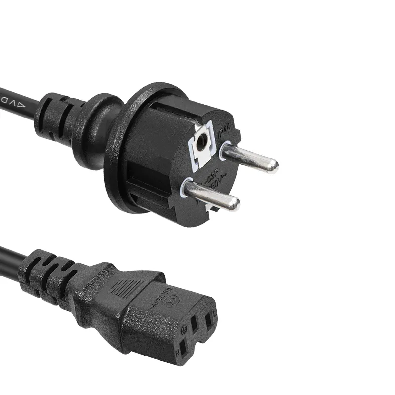 Yelei Sample available Low price hot sale IP44 laptop power cable europe power cord 3 pin plug eu power extension cord