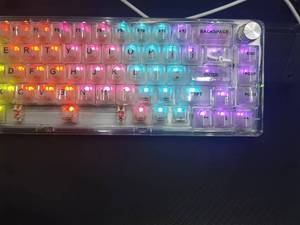 New <b>USB</b>-C LED Portable Transparent Gasket Hot Swappable Mechanical Gaming <b>Keyboard</b> RGB Backlit Compact 68 Keycaps 60% Percent Ke - Product Image 4