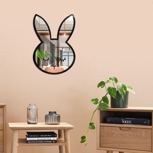 Autocollants muraux en miroir acrylique en forme de lapin - Autocollants miroir en forme de lapin à faire soi-même pour la chambre des enfants, décorations amovibles et réutilisables pour la maison - Product Image 4