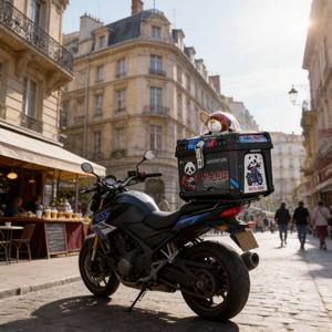 Coffre de moto 55L pour animaux de compagnie, base en PP + acier carbone, charge 60kg, fixation arrière indépendante, cabine sécurisée pour grands chiens, dégagement rapide, vente en gros - Product Image 6