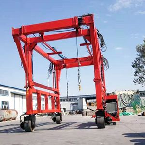 Grue à <span class=keywords><strong>portique</strong></span> électrique double faisceau extérieur de 45 tonnes du fabricant avec boîte de vitesses PLC et télécommande sans fil de type port - Product Image 5