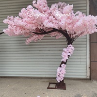 EG-VH012-1 élégant Sakura intérieur rose blanc pleurant artificiel fleur de cerisier arbre pièce maîtresse 3ft 10ft fibre de verre décor de mariage