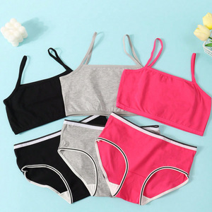 Conjunto de Ropa Interior para Niñas de Secundaria, Top Deportivo de Algodón que Absorbe la Humedad - Product Image 2