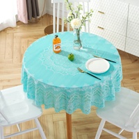 Nappe Ronde Imperméable et Anti-Taches à Motif Floral Doré Style Nordique, Vente Directe Usine, Durable pour la Maison