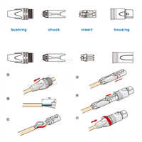 Connecteur XLR mâle 3 broches nickelé à souder pour microphone, prise Cannon pour câble audio équilibré, système de mixage et d'enceintes