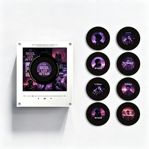 Magnete da Frigo Rotante NFC in Vinile con Foto Personalizzata del Cantante <span class=keywords><strong>The</strong></span> Weeknd, Produzione all'Ingrosso OEM ODM, Regalo per Fan della Musica e Decorazione Casa - Product Image 1