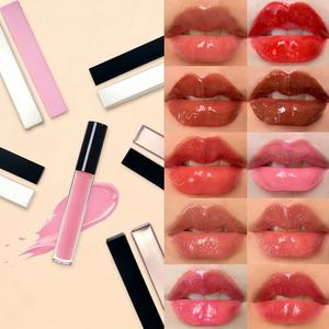 Gloss à lèvres brillant personnalisé avec logo, cosmétiques, maquillage, fleurs, bio, nude, végétalien, fournisseur, transparent, brillant, pailleté, marque privée - Product Image 2