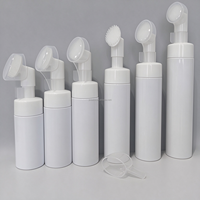 Bouteilles à pompe pour lotion en PET de 100 ml, 150 ml, 200 ml, contenants cosmétiques blancs avec applicateur à brosse, bouteille en plastique pour mousse, bouteille pour mousse