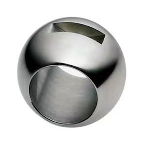 Pièce de vanne à bille usinée CNC de haute précision, vanne à bille en acier inoxydable - Product Image 3