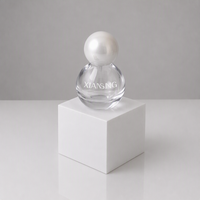 Flacon de parfum vide en verre de 30 ml, 50 ml, 100 ml, forme ronde, couleur dégradée avec pompe pulvérisatrice dorée et bouchon à bille