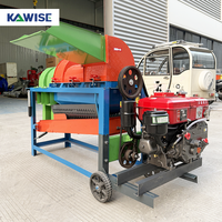 Machine à décortiquer multifonctionnelle diesel pour la récolte, le décorticage et le traitement des céréales (maïs, blé, riz, soja) en champ
