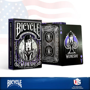 Jeu de cartes à collectionner Bicycle <span class=keywords><strong>Wednesday</strong></span> édition limitée pour la cardistry et les tours de magie, à partir de 10 ans, vente en gros/en détail - Product Image 1