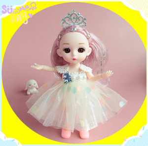 ตุ๊กตาโลลิต้าขนาดเล็กน่ารักคุณภาพดี ขนาด 1/8 สูง 6.5 นิ้ว (16-17 ซม.) ตุ๊กตา BJD สำหรับเด็ก พร้อมชุดสวยงาม - Product Image 2
