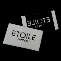 Étiquette tissée lavable 25*55cm, pliée aux extrémités, personnalisée pour vêtements