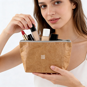 Toptan özel pamuk astar katlanabilir özel logo baskı su geçirmez <span class=keywords><strong>tyvek</strong></span> fermuar kılıfı kozmetik çantası - Product Image 2