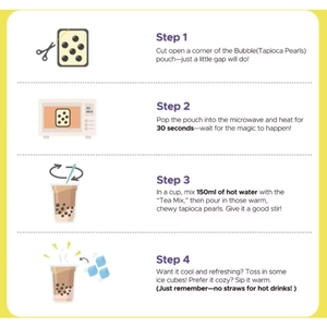 Instant Bubble Tea Kit Taro Flavor Easy to Prepare <b>Box</b> 150g - Product Image 4