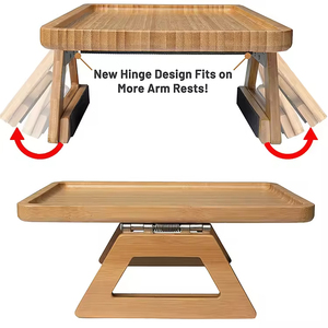 Bàn để tay <span class=keywords><strong>sofa</strong></span> di động bằng tre, chắc chắn, dùng để ăn uống - Product Image 4