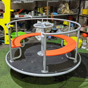 Équipement de terrain de jeu <span class=keywords><strong>rond</strong></span>-<span class=keywords><strong>point</strong></span> assis coloré non alimenté en plein air de haute qualité pour les enfants - Product Image 4