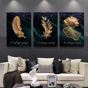Murales de Pared con Diseño de Hojas HD Personalizados <span class=keywords><strong>para</strong></span> Salas de Estar, <span class=keywords><strong>Cuadros</strong></span> Decorativos Modernos de Lujo con Cristales Dorados <span class=keywords><strong>para</strong></span> Comedores de Alta Gama - Product Image 2