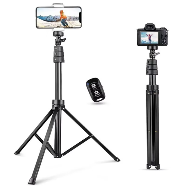 Phone Tripod Stand with Remote Cell Phone Stand Tripod with Phone Holder for Vlogging Recording Compatible with iPhone